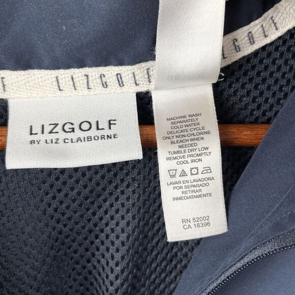 Liz Golf Claiborne Women's Jacket Size XL Blue 1/4 Zip Windbreaker Vented Lined - Picture 5 of 7